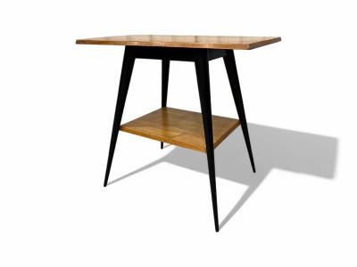 Side Table with a Swivel Top in Pau Marfim Ebony finish Unknown 1950s