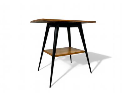 Side Table with a Swivel Top in Pau Marfim Ebony finish Unknown 1950s