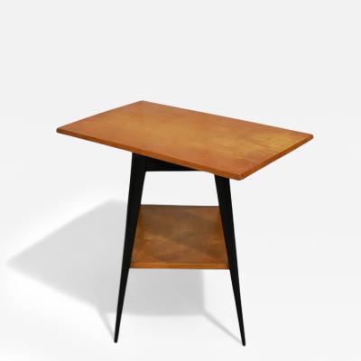 Side Table with a Swivel Top in Pau Marfim Ebony finish Unknown 1950s
