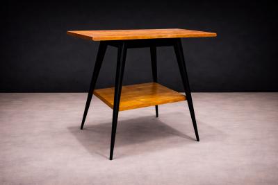 Side Table with a Swivel Top in Pau Marfim Ebony finish Unknown 1950s