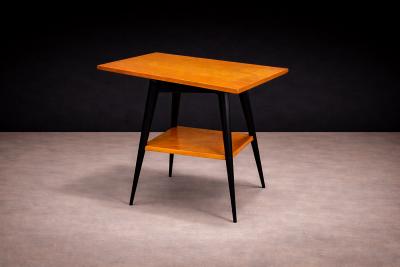 Side Table with a Swivel Top in Pau Marfim Ebony finish Unknown 1950s