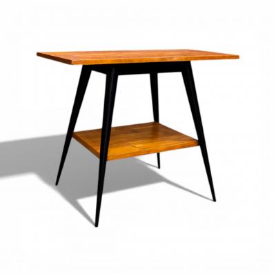 Side Table with a Swivel Top in Pau Marfim Ebony finish Unknown 1950s