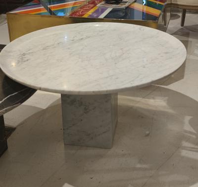 Side Tables Tray in Carrara and Marquina Marble