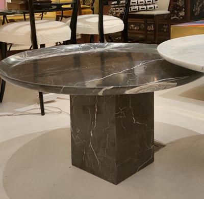Side Tables Tray in Carrara and Marquina Marble