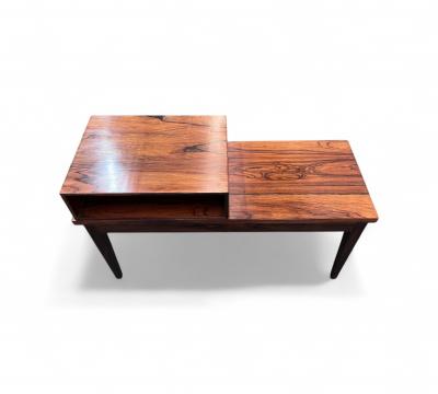 Side table with bench storage in Rosewood Unknown 1960s Lot 647