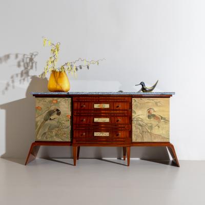 Sideboard with Bird Motifs Italian School Mid 20th Century