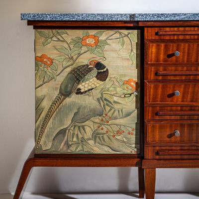 Sideboard with Bird Motifs Italian School Mid 20th Century