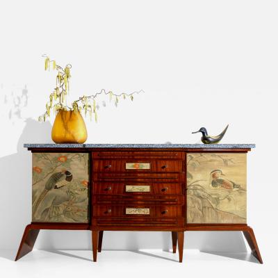 Sideboard with Bird Motifs Italian School Mid 20th Century