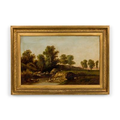 Sidney Richard Percy English Victorian landscape with a stream by Sidney Richard Percy