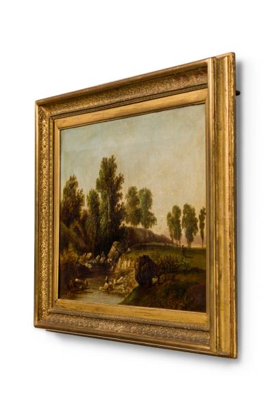 Sidney Richard Percy English Victorian landscape with a stream by Sidney Richard Percy