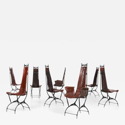 Sido Thevenin Set of 8 Sido and Fran ois Thevenin Dining Chairs