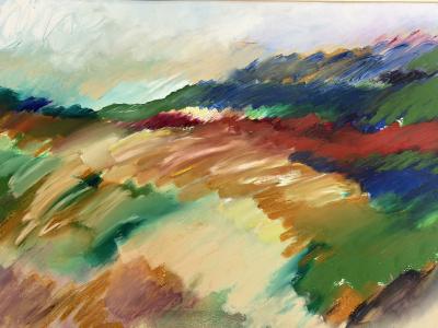 Signed Abstract Expressionist Landscape Mid Day Shower 20th Century