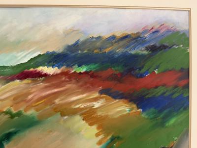 Signed Abstract Expressionist Landscape Mid Day Shower 20th Century