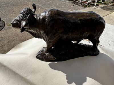 Signed Bronze Bull 3 15 Dated 98