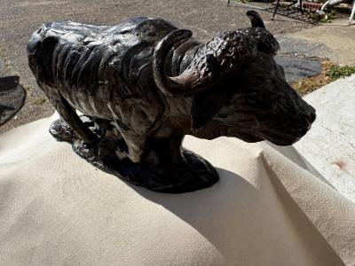 Signed Bronze Bull 3 15 Dated 98