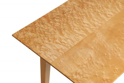 Signed Custom Bird s Eye Maple Console Table with Ebony Exposed Joinery
