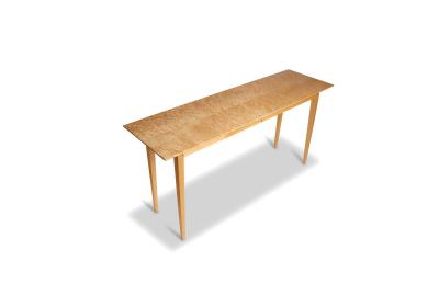 Signed Custom Bird s Eye Maple Console Table with Ebony Exposed Joinery