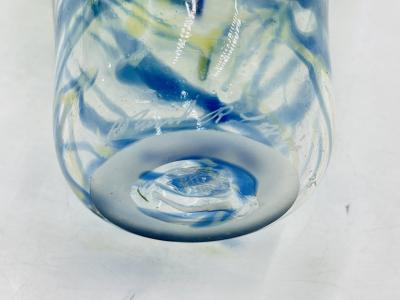 Signed Hand Blown Art Glass Vase by Roland R Correia Dated 1975