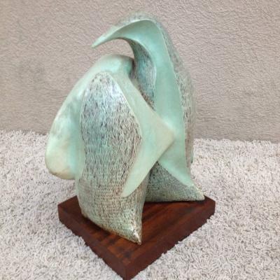Signed Herman Ceramic Penguin Sculpture
