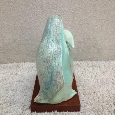 Signed Herman Ceramic Penguin Sculpture