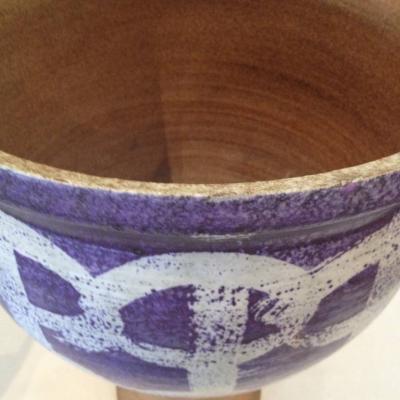Signed Illegibly Modernist Two Piece Large Art Pottery