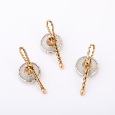 Signed Kremnentz Art Deco 14k Gold Platinum Diamond Cufflink Stud Set