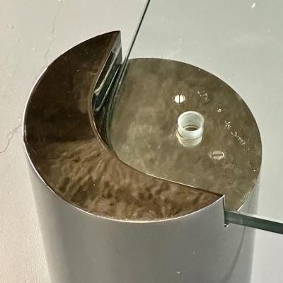 Signed Large Mid Century Karl Springer Coffee Cocktail Table Gunmetal Brass