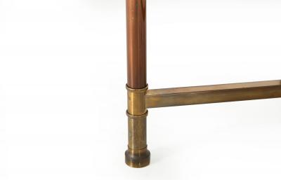 Signed Maison Jansen Coffee Cocktail Table in Brass and Glass