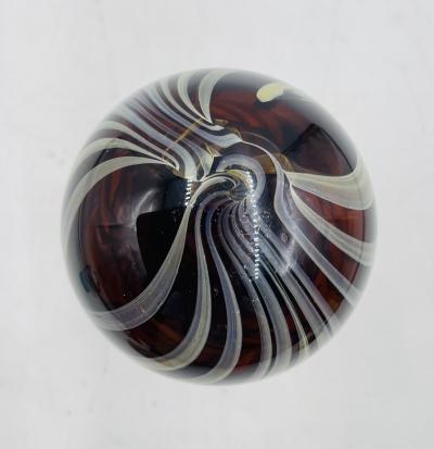 Signed Murano Art Glass Jar with Lid by C Rachke Italy 20th Century