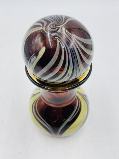 Signed Murano Art Glass Jar with Lid by C Rachke Italy 20th Century