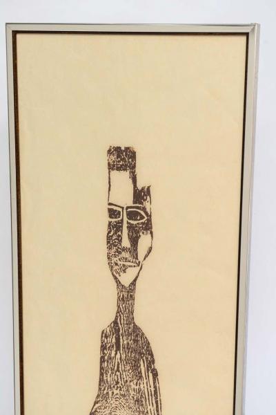 Signed Serigraph Print of Tree Trunk Female