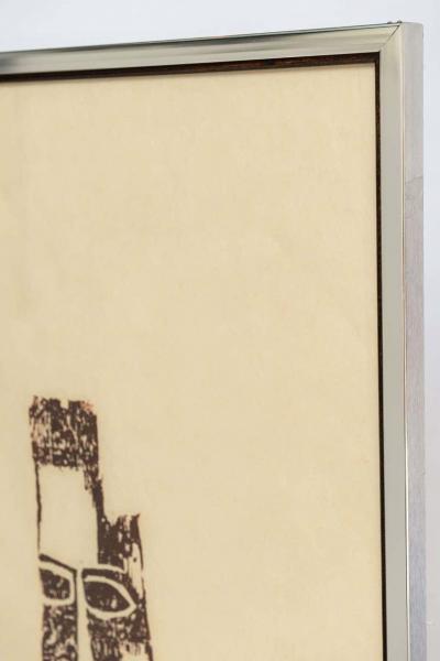 Signed Serigraph Print of Tree Trunk Female