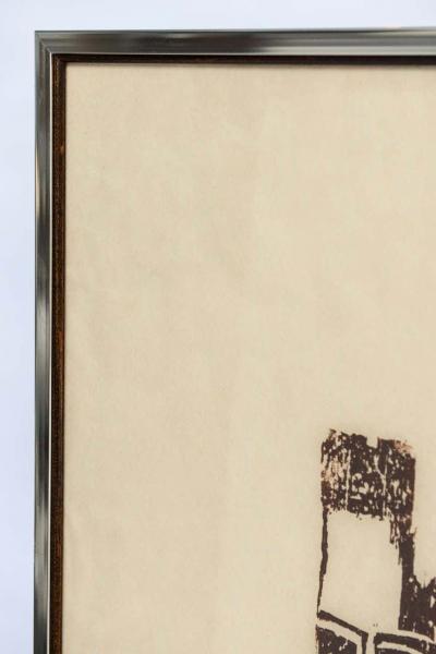 Signed Serigraph Print of Tree Trunk Female