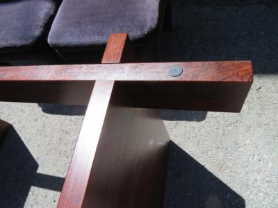 Sigurd Hansen Fantastic Danish Modern Rosewood Glass Dining Table Signed Hansen