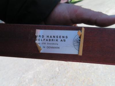 Sigurd Hansen Fantastic Danish Modern Rosewood Glass Dining Table Signed Hansen