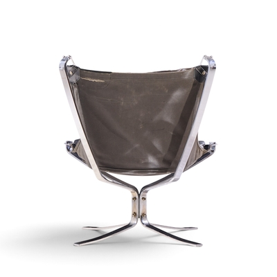 Sigurd Ressell Sigurd Ressell for Vatne M bler Mid Century Chrome Falcon Lounge Chairs Pair