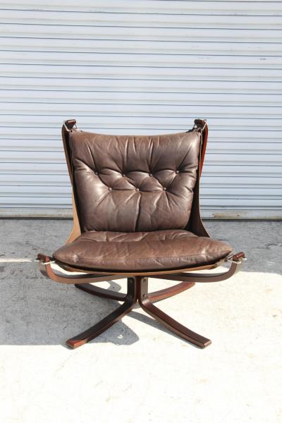 Sigurd Ressell Vintage Sigurd Ressell FALCON low back Lounge chair with Ottoman