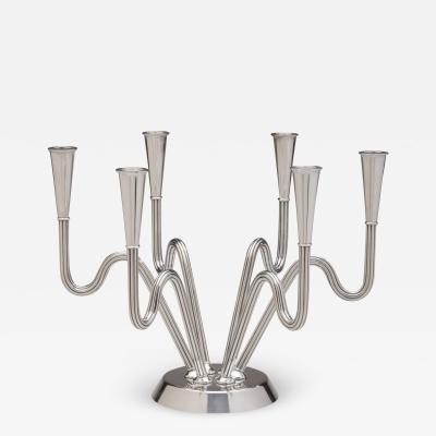 Sigvard Bernadotte Danish Modern Candelabra Georg Jensen Silver by Sigvard Bernadotte