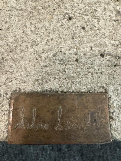 Silas Seandel BRUTALIST CONCRETE AND MIXED METALS COFFEE TABLE BY SILAS SEANDEL