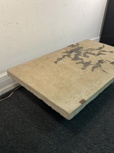Silas Seandel BRUTALIST CONCRETE AND MIXED METALS COFFEE TABLE BY SILAS SEANDEL