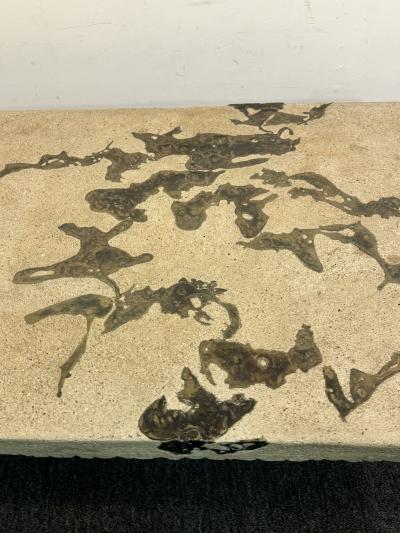 Silas Seandel BRUTALIST CONCRETE AND MIXED METALS COFFEE TABLE BY SILAS SEANDEL