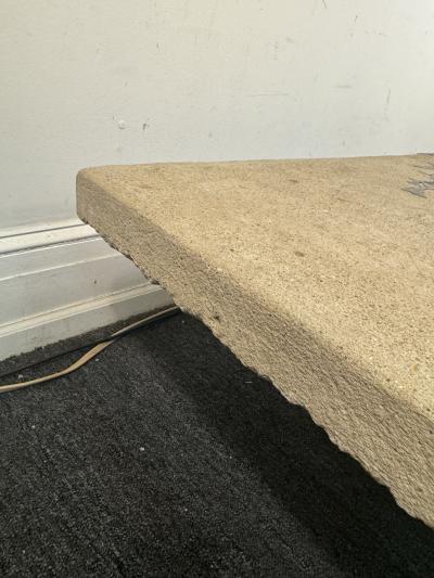 Silas Seandel BRUTALIST CONCRETE AND MIXED METALS COFFEE TABLE BY SILAS SEANDEL