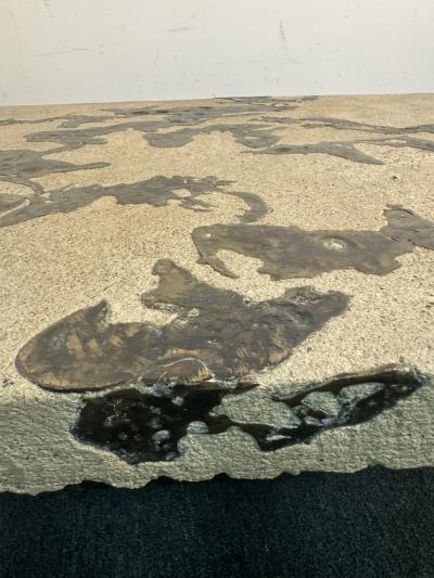 Silas Seandel BRUTALIST CONCRETE AND MIXED METALS COFFEE TABLE BY SILAS SEANDEL