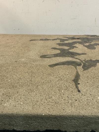 Silas Seandel BRUTALIST CONCRETE AND MIXED METALS COFFEE TABLE BY SILAS SEANDEL