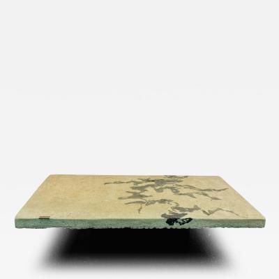 Silas Seandel BRUTALIST CONCRETE AND MIXED METALS COFFEE TABLE BY SILAS SEANDEL