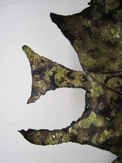 Silas Seandel Brutalist Light Up Metal Wall Sculpture Silas Seandel Attributed