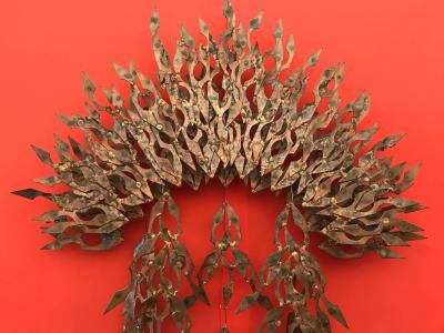 Silas Seandel Brutalist Wall Sculpture of Patinated Metal