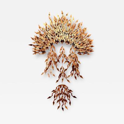 Silas Seandel Brutalist Wall Sculpture of Patinated Metal