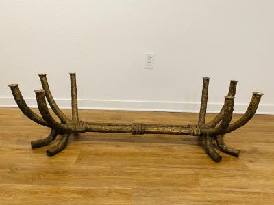 Silas Seandel EXCEPTIONAL BRUTALIST BRANCH FORM COFFEE TABLE ATTRIBUTED TO SILAS SEANDEL