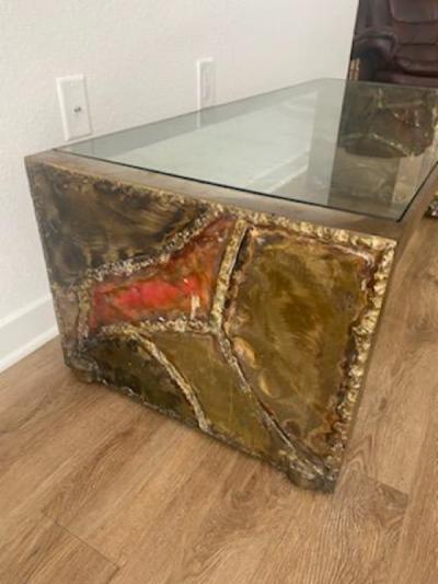 Silas Seandel EXCEPTIONAL SILAS SEANDEL PATCHWORK METALS COFFEE TABLE